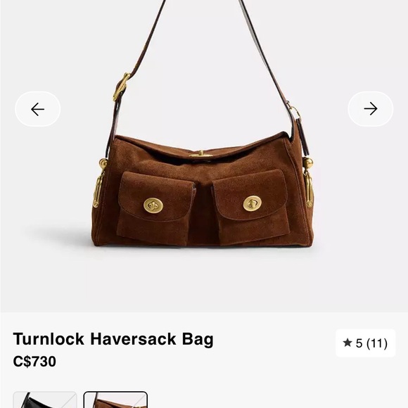 Handbags - Turnlock Haversack Brown Bag